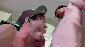 Gay grind rub porn A Three Course Meal Of Cock!