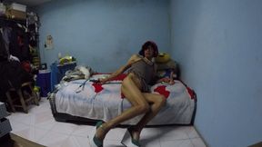 Joselynne Crossdresser With Buttplug And High Heels Suck Dildo Second Part