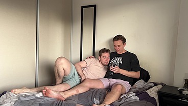 (4k) He Just Wanted to Watch Tiktok but I Fucked Him and Made Him Swallow My Cum