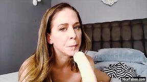 Sexy brunette Jane Wilde enjoyed solo action in front of mature Cherie De Ville