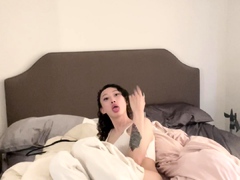 Shemale tranny enjoying solo masturbation