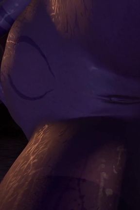 Purple Night Elf in Skyrim Has Side Anal on Bed - Skyrim Porn Parody