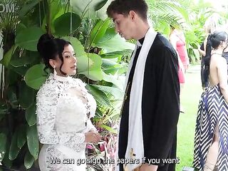 The Martix Wedding Chapter IV - Mariana Bangs the Priest in a Baths After Getting Married