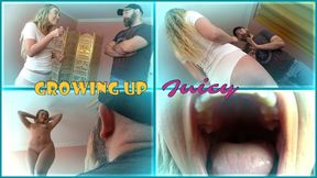 Growing Up Juicy - Nude Giantess Growth and Clothing Destruction with Juicy Alchemy - 1080p