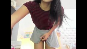 upskirt shemale wanker masturbating and cumming liquids