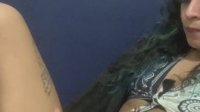 Teen brazilian trans girl masturbating and cum solo