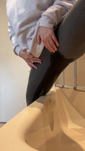 Grey Legging Wetting
