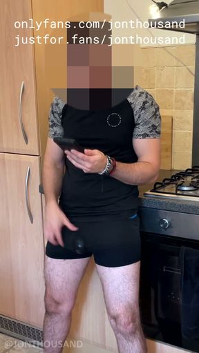Str8 roommate heavy precum in boxers
