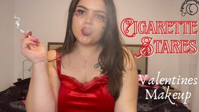 Valentines Makeup And Cigarette Stares