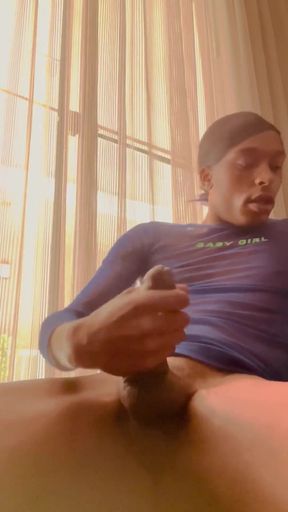 Watch Me Stroke My Cock in My Hotel Window (caught)