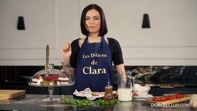 Clara Mia's brunette allure captivates in a wild threesome hardcore fantasy