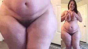 Full frontal hairy thighs PAWG Mal Malloy - 2 views