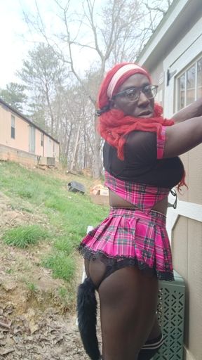 My cutout panties easy access mmmmm wouldn't you like to be the butt plugs instead.