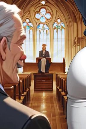 The Old Reverend Fucked a Believer, He Fucked the Believer&#039;s Ass Inside the Church