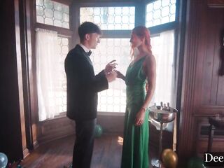 The ball has dropped, the countdown has finished, and a mystery woman lingers to ring in the fresh year.
