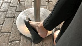 GIRL IN FLATS DANGLING IN PUBLIC - MP4 Mobile Version