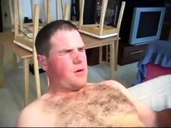 Eager hairy man fucked in the kitchen