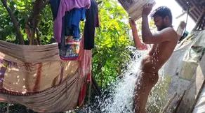 Solo Shower Seduction, He Bends Over, Shakes Cock, And Embraces Solo Pleasure