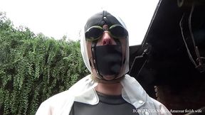 My amateur bondage, July, 6, 2022: Neoprene swimsuit and raincoat