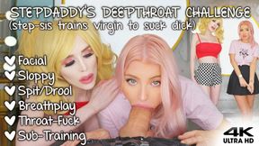 Step-Daddy Throat Fucks Virgin With Facial