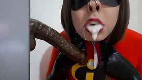full version: cute trans elastic whore giving a blowjob to bbc and eating cum after deepthroat wearing a bdsm nosehook