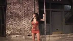 Big-titted dark-haired in sexy lingerie sucks cock after getting fucked vigorous