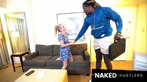 College Football Coach lets step Mom know he'_s offering her son a scholarship and her excitement led her right to the base of Coaches dick