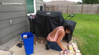 Milf tits bounce and g string butt crack tease in jeans youtuber hard fat nipples