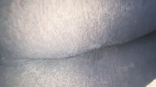My babe tight pants from the back