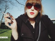 NON-SMOKING FRIEND TO HAVE A CIGARETTE (POV)