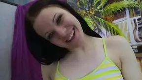 Hot brunette with small boobs wants a rough drill