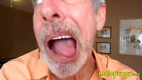 Your giant daddy Richard Lennox asked to inspect what is stuck in your throat