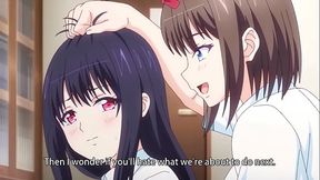 Crazy Lesbian Girl Watches Threesome Animated Action