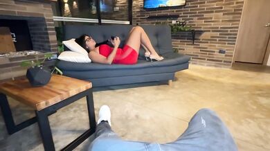 The busty latina therapist stretches her patient wide open