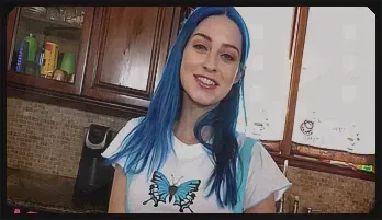 Jewelz Blu POV Kitchen Fuck with Blue-Haired Teen
