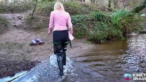 Secretary's White Tights Drenched in Waders Gone Wrong