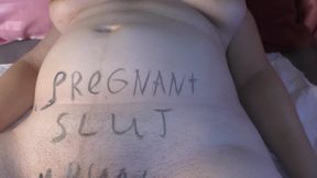 Cheating wife let her lover do a body writing on her boobs, belly and other body! - Milky Mari