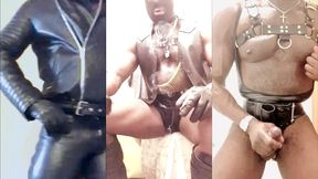 black leather sexy solo masturbation scenes