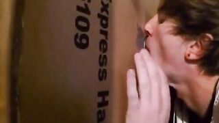 Twink Swallows Big Cock at Glory Hole