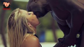 Take Me 2 in Front of the Pool, My Boyfriend and the Neighbor Make Me Cum and I Drink Their Cum!