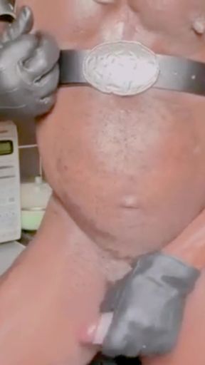 Exhibitionist Kitchen Window BBC Dad Edging Heavy Cum Load