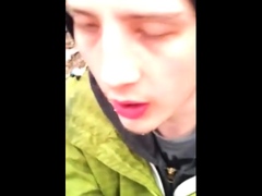 Chav outdoor blowjob