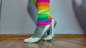 Colorful Ruslana Sits On A Swing And Massages Spiderman’s Dick - Blue Stockings And Semi Ballet - Part 1