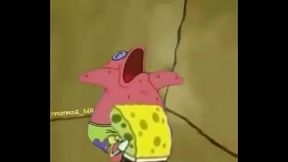 Lula molusco flagra Bob esponja ajudando Patrick estrela com mamada escondida
