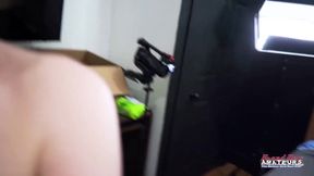 Petite blonde MILF Keyton Sucks Dick And Ass And Gets Pounded In Her Tight Pussy!
