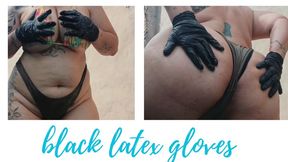 BLACK LATEX GLOVES