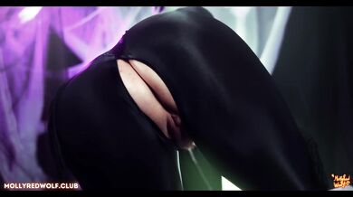Big hot dick in cosplay blonde byplay titty fuck creampie