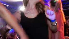 ”Party hottie stuffing her beaver with her necklace”