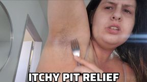 Hairy Armpit Scratching With a Fork – I Rub and Scratch My Hairy Armpit While Moaning and Showing Real Facial Reactions of Pleasure and Relief