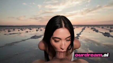 Ourdream   Naked Fun With Petite Asian Trang On The Sunset Salt Flats